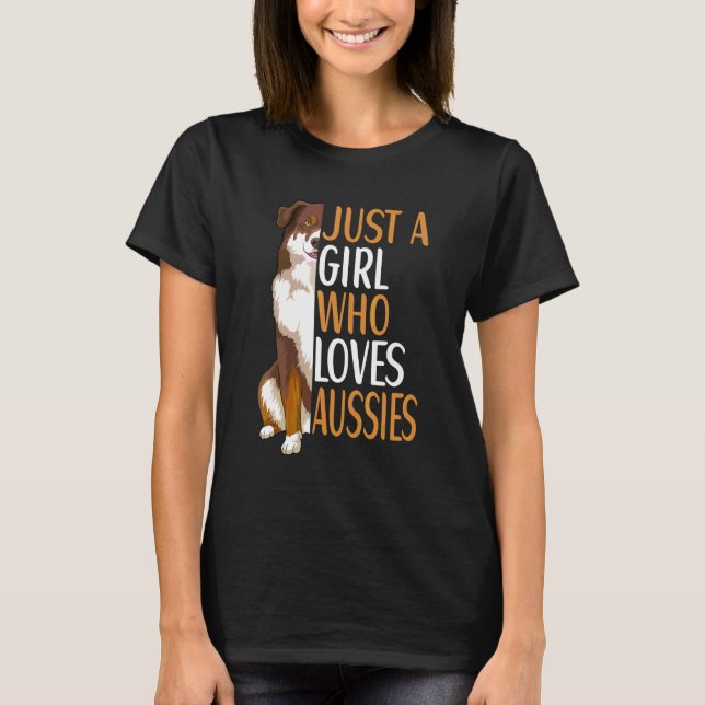 Australian Shepherd Dog Aussie Owner T-Shirt (Front)