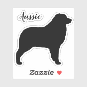 Australian Shepherd Dog Aussie Silhouette Vinyl