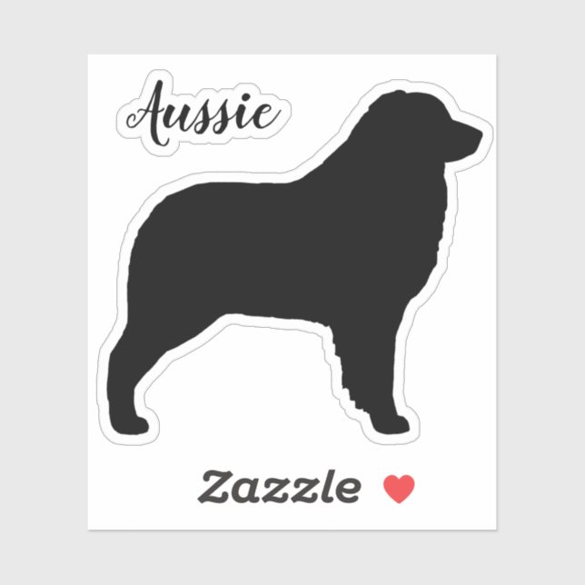 Australian Shepherd Dog Aussie Silhouette Vinyl (Sheet)