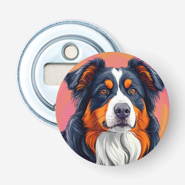 Australian Shepherd dog Bottle Opener (Front)