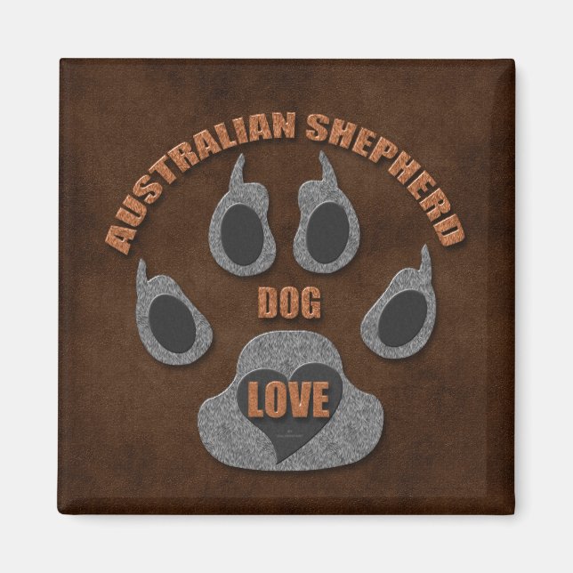 Australian Shepherd Dog Breed Magnet (Front)