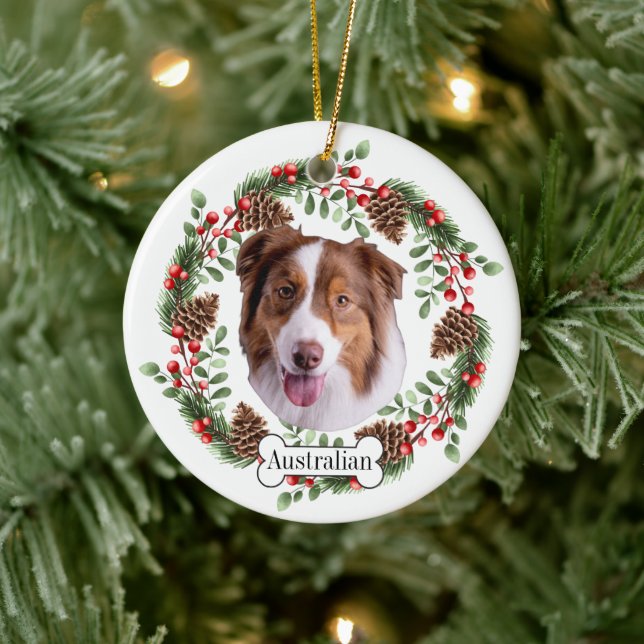 Australian Shepherd dog Ceramic Tree Decoration (Tree)
