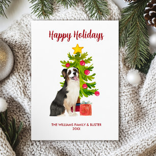 Australian Shepherd Dog Christmas Holiday Card