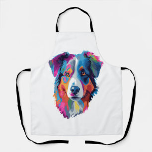 Australian Shepherd Dog Colourful Apron