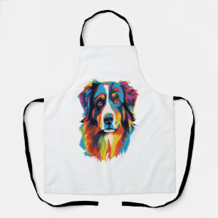 Australian Shepherd Dog Colourful Apron