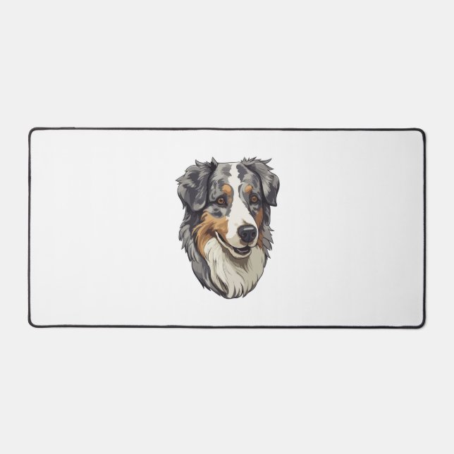 Australian shepherd Dog   Desk Mat (Front)