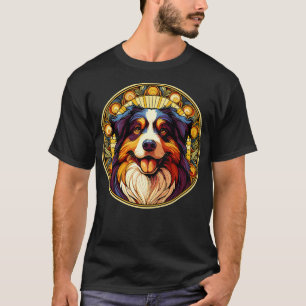 Australian Shepherd Dog Dog Owners Gift Art Deco S T-Shirt