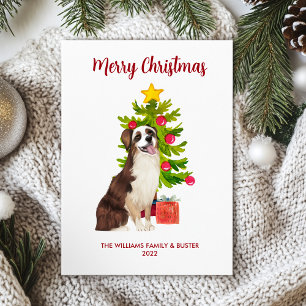 Australian Shepherd Dog Family Christmas Holiday Card