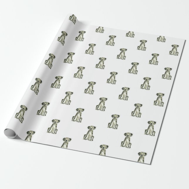 Australian Shepherd Dog Gift Wrapping Paper (Unrolled)