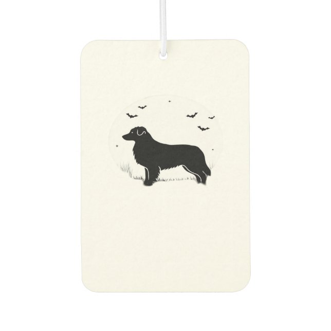 Australian Shepherd Dog � Halloween Moon Silhouett Car Air Freshener (Front)
