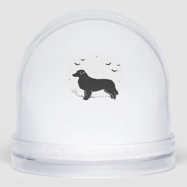 Australian Shepherd Dog � Halloween Moon Silhouett Snowglobe (Front)