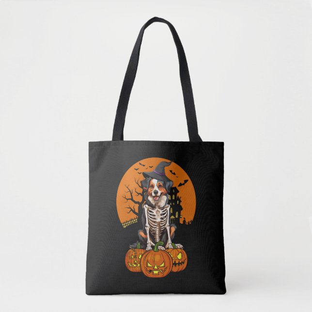  Australian Shepherd Dog Halloween Tote Bag (Front)