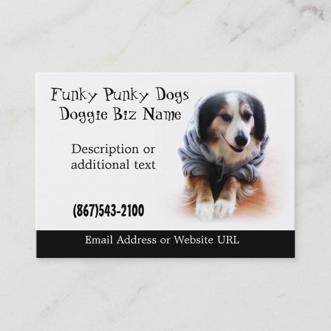 Australian Shepherd Dog in Hoodie Card (Front)