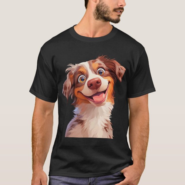 Australian Shepherd Dog Lover Aussie Owner Walker  T-Shirt (Front)