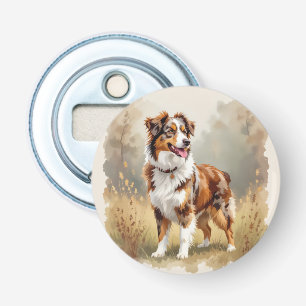 Australian Shepherd Dog Merle Long Tail Bottle Opener