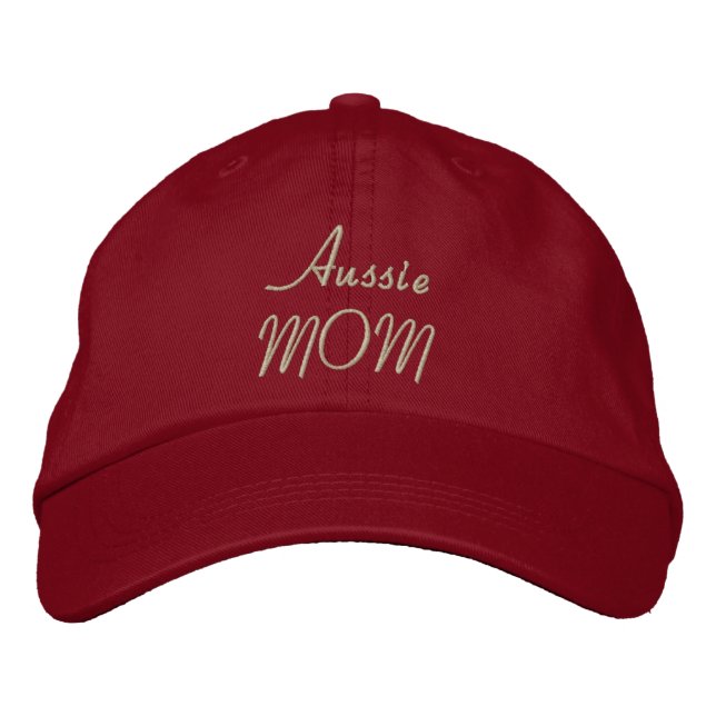Australian Shepherd Dog MOM Embroidered Hat (Front)