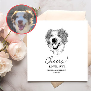 Australian Shepherd Dog Personalised Cheers Napkin