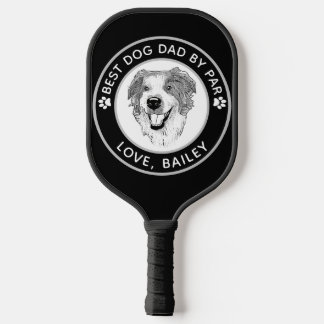 Australian Shepherd Dog Personalised Drawing Pickleball Paddle