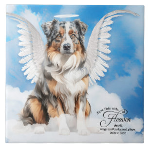 Australian Shepherd Dog Personalized Pet Memorial Tile