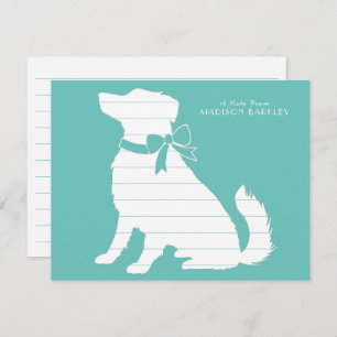 Australian Shepherd Dog Puppy Thank You Card
