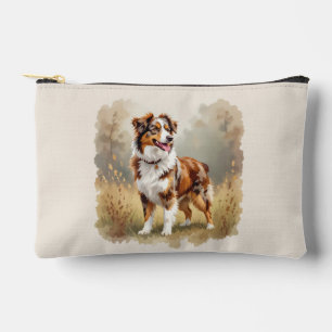 Australian Shepherd Dog Red Merle Accessory Pouch