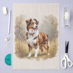 Australian Shepherd Dog Red Merle Aussie Tissue Paper