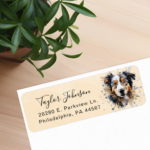 Australian Shepherd Dog Return Address