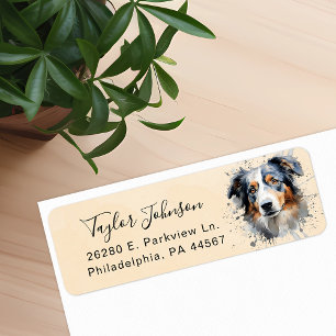 Australian Shepherd Dog Return Address