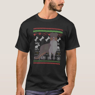 Australian Shepherd Dog Santa Claus Ugly Christmas T-Shirt