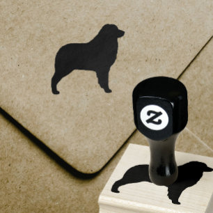 Australian Shepherd Dog Silhouette Rubber Stamp