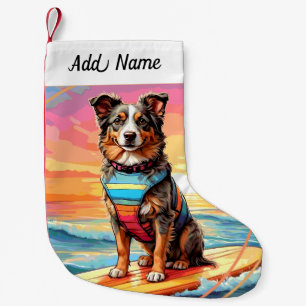 Australian Shepherd Dog Small Christmas Stocking