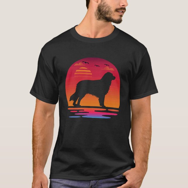 australian shepherd dog  sunset Silhouette T-Shirt (Front)