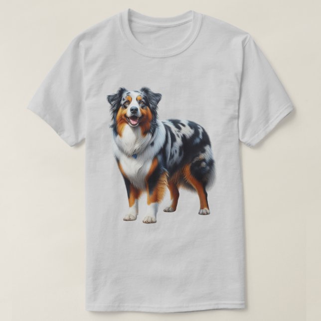 Australian Shepherd Dog T-Shirt (Design Front)