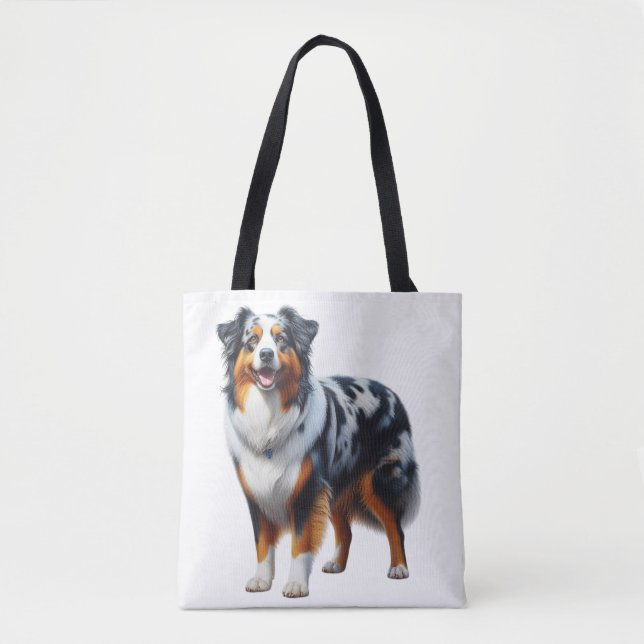 Australian Shepherd Dog Tote Bag (Front)