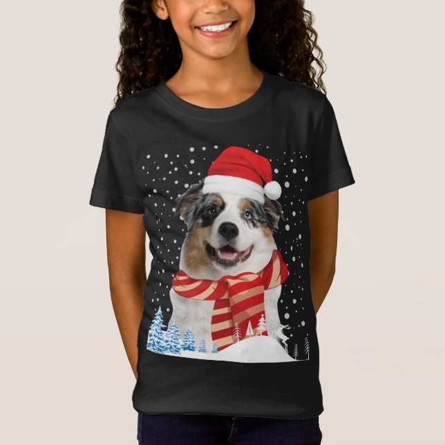 Australian Shepherd Dog Ugly Christmas Sweater Fun (Front)