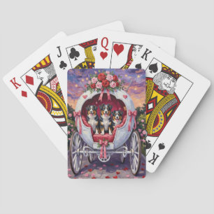 Australian Shepherd Dog Valentine's Day Playing Cards