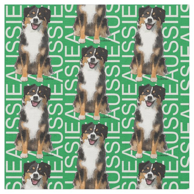 Australian Shepherd Fabric (Close Up)