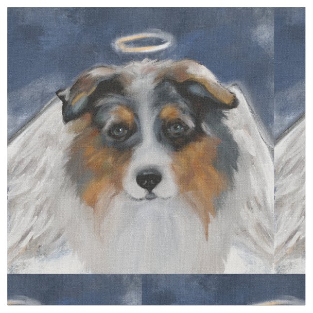 Australian Shepherd  Fabric (Close Up)