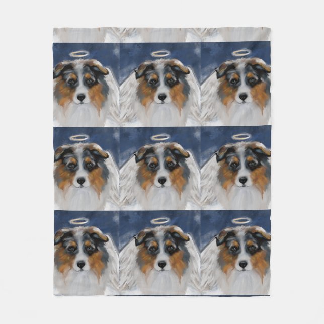 Australian Shepherd Fleece Blanket (Front)