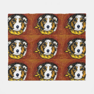 AUSTRALIAN SHEPHERD FLEECE BLANKET