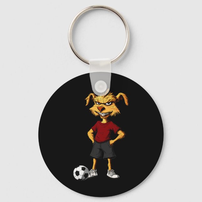 Australian Shepherd Footll _1  Key Ring (Front)