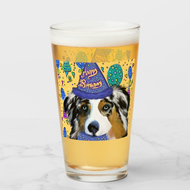 AUSTRALIAN SHEPHERD  GLASS (Front Filled)