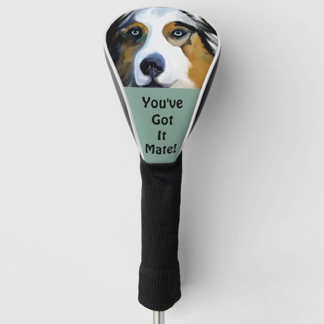 AUSTRALIAN SHEPHERD  GOLF HEAD COVER (Front)