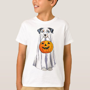 Australian Shepherd Halloween Funny Ghost Costume T-Shirt