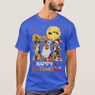 Australian Shepherd Happy Hallothanksmas Halloween T-Shirt