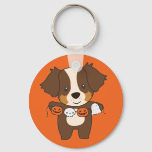 Australian Shepherd Happy Halloween Dog Costume Ke Key Ring