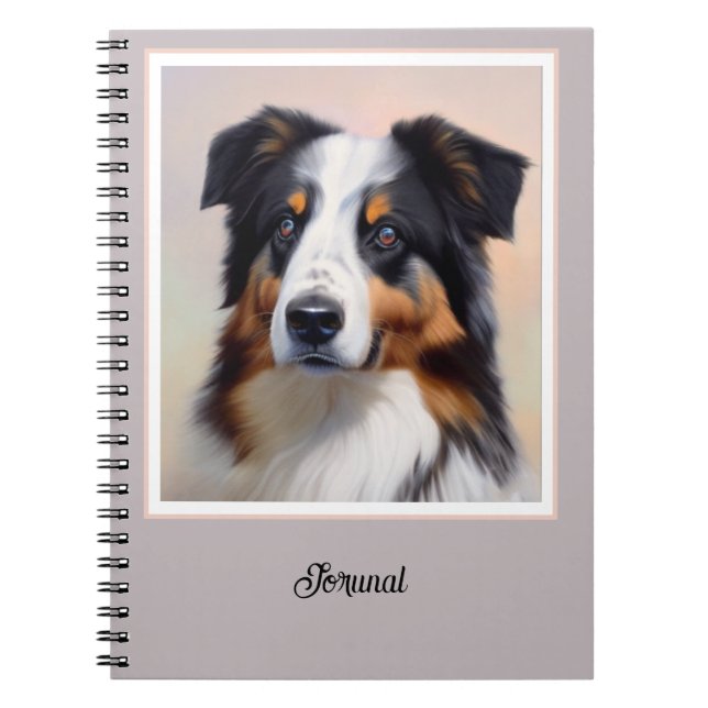 Australian Shepherd Head -  Notebook (Front)