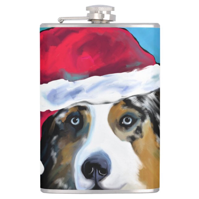Australian Shepherd Hip Flask (Front)