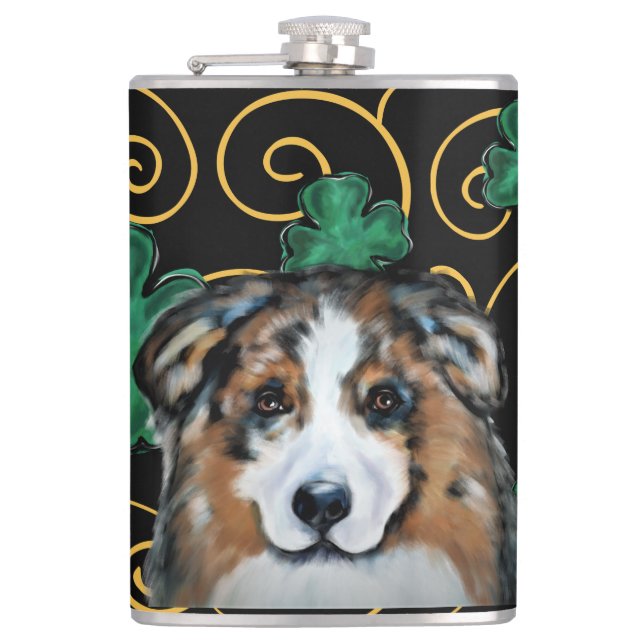 Australian Shepherd    Hip Flask (Front)