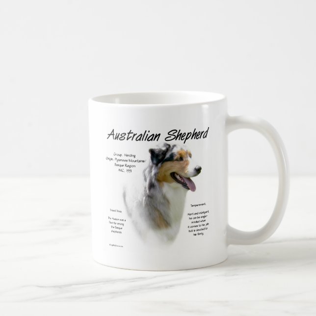 Australian Shepherd History, All about Aussies Coffee Mug (Right)